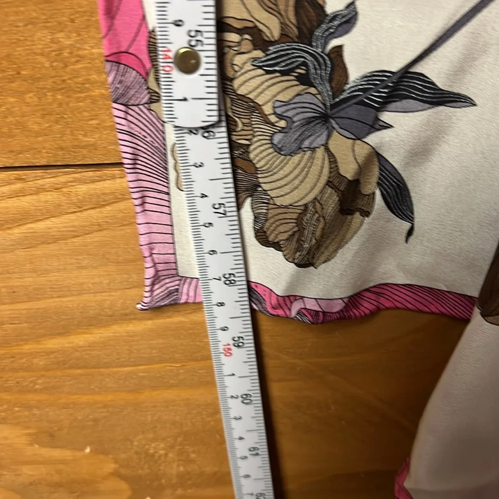 Carlisle Floral Pink Brown‎ Scarf 20 wide by 58 inch long no material tag soft